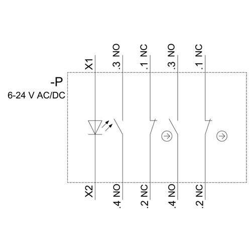 3SU1501-1AG20-1LA0 Siemens Halter für 3 Module, 1S+1Ö, 1S+1Ö, LED-Modul, rot, A Produktbild Additional View 2 L