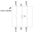 3SU1501-1AG30-1NA0 Siemens Halter für 3 Module, 1S, 1S, LED-Modul, gelb, AC/DC  Produktbild Additional View 2 S