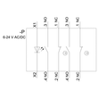 3SU1501-1AG60-1LA0 Siemens Halter für 3 Module, 1S+1Ö, 1S+1Ö, LED-Modul, weiß,  Produktbild Additional View 2 S