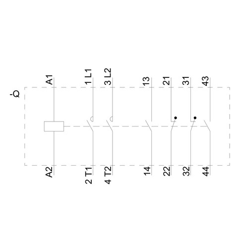 3TC44170AV4 Siemens Schütz Bgr.2, 2pol. DC-3 und 5, 32A Hilfsschalter 22 (2NO+2 Produktbild Additional View 2 L