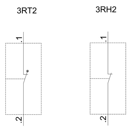 3RH2911-2HA01 Siemens Hilfsschalterblock 1Ö, stromb.:1Ö für Hilfs  und Motorschü Produktbild Additional View 1 L