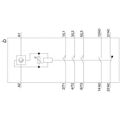 3RT2038-1NB30 Siemens Schütz AC 3, 37kW/400V, 1S+1Ö, AC/DC 20-33V Produktbild Additional View 1 L