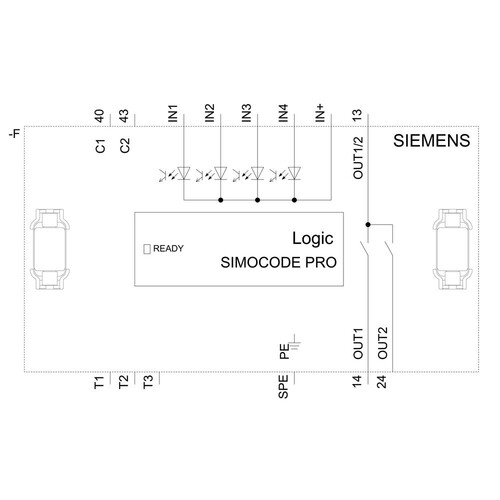 3UF7600-1AB01-0 Siemens Multifunktionsmodul, 4 Ein-und 2 Relais Produktbild Additional View 2 L