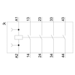 3RH2140-1AB00 Siemens Hilfsschütz 4S, AC24V, 50/60Hz, S00 Produktbild Additional View 1 S