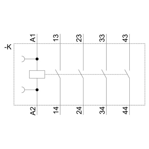 3RH2140-1AB00 Siemens Hilfsschütz 4S, AC24V, 50/60Hz, S00 Produktbild Additional View 1 L