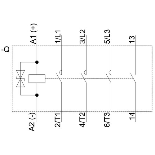 3RT2017-2KB41 Siemens Koppelschütz AC 3 5,5kW/400V, 1S, DC24V, 0,7 1,25 US, 3po Produktbild Additional View 1 L