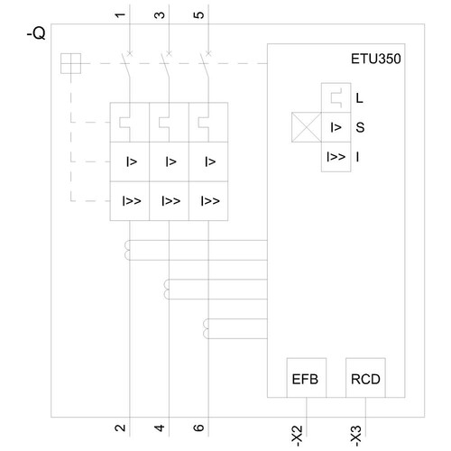 3VA2440-7HN32-0AA0 Siemens Leistungsschalter 3VA2 IEC Frame 630 Sc Produktbild Additional View 2 L