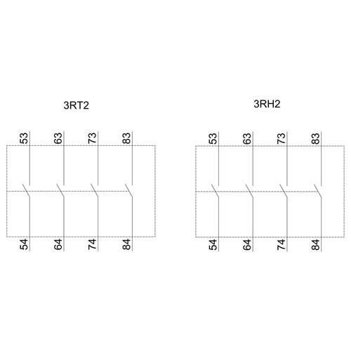 3RH2911-1XA40-0MA0 Siemens Hilfsschalterblock 4S, stromb.: 1S, 1S, Produktbild Additional View 1 L