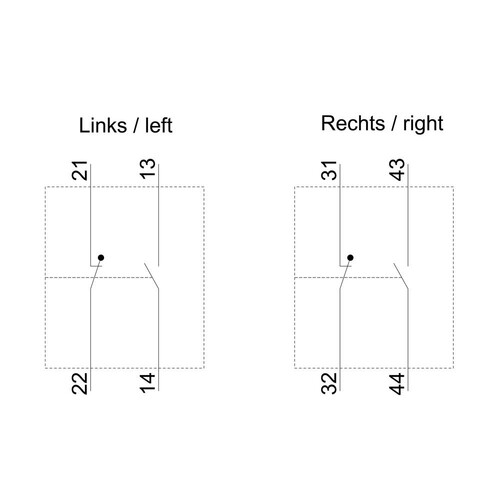 3RH1921-2DA11 Siemens Hilfsschalterblock 1S+1Ö, DIN EN50012, seitlich, 10mm für  Produktbild Additional View 1 L