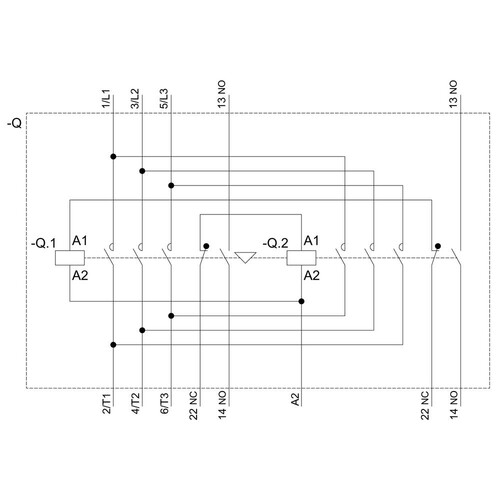 3RA2336-8XB30-1AL2 Siemens WENDEKOMB.,22KW, AC230V 50/60 HZ Produktbild Additional View 1 L