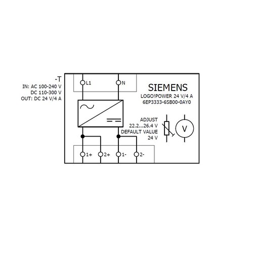 6EP3333-6SB00-0AY0 Siemens LogoPower 24 V/4 A Geregelte Stromversorgung Produktbild Additional View 1 L