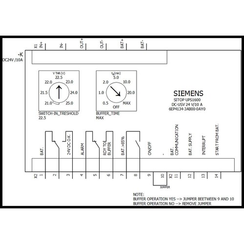 6EP4134-3AB00-0AY0 Siemens SITOP UPS1600 DC 24 V/10 A Produktbild Additional View 1 L