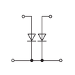 280-942/281-488 Wago Doppelstock Diodenklemme mit 2 Dioden 1N4007 grau Produktbild Additional View 1 S