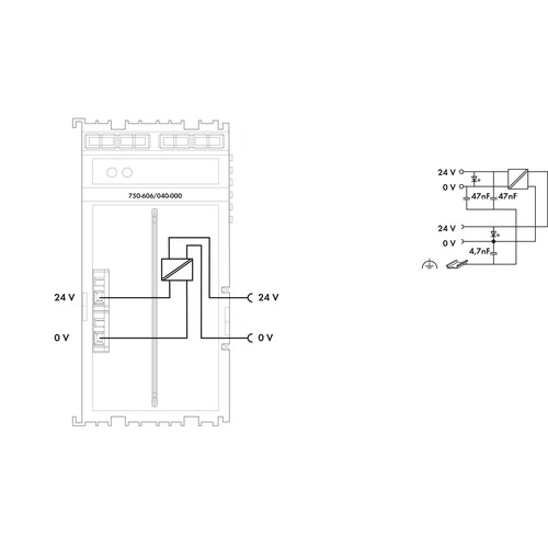 750-606/040-000 Wago Power Supply 24 VDC Produktbild Additional View 1 L