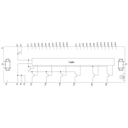 3SK2122-1AA10 Siemens SIRIUS SICHERHEITSSCHALTGERAET 20 F-DI Produktbild Additional View 1 L