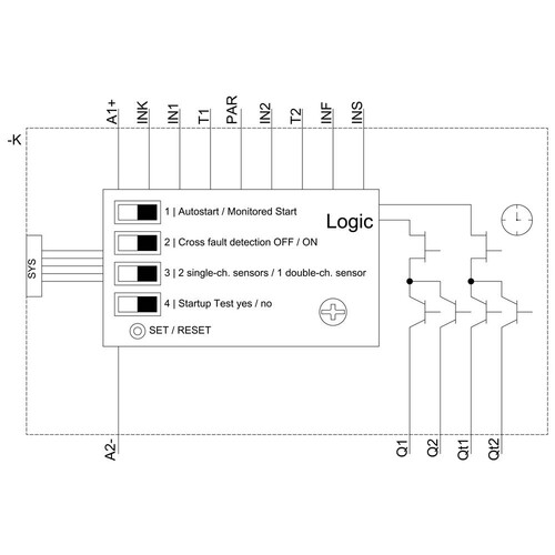 3SK1122-1CB44 Siemens SIRIUS SICHERHEITSSCHALTGERAET AD E2+2TV Produktbild Additional View 1 L