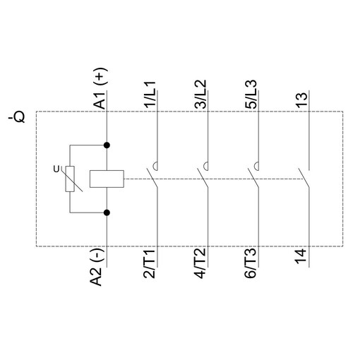 3RT2018-1UB41 Siemens SCHUETZ,AC3:7,5KW 1S DC24V M. VARISTOR Produktbild Additional View 1 L