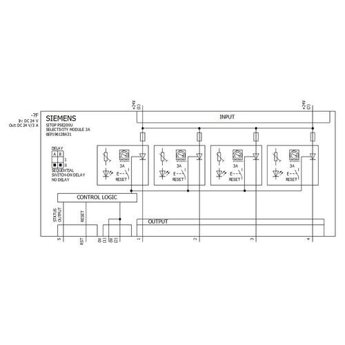 6EP1961-2BA31 Siemens SITOP PSE200U SELEKTIVITAETSMODUL 3A Produktbild Additional View 1 L