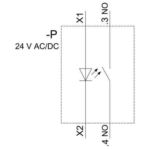 3SU1102-0AB40-1BA0 Siemens Drucktaster, beleuchtet, 22mm, rund, Kunststoff, grü Produktbild Additional View 1 L