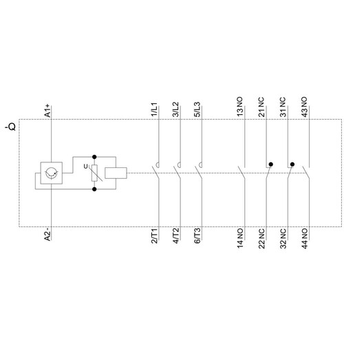 3RT2038-3XF44-0LA2 Siemens Schütz, AC- 3e, 37kW/400V, DC 110V, 0,7-1,25*Us, 2S Produktbild Additional View 2 L
