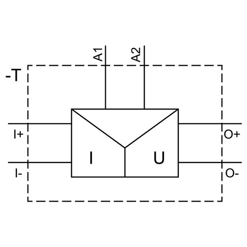 3RS70021AE00 Siemens Trennwandler AC/DC 24V, 3-Wege ein: 0-20mA aus: 0-10V Produktbild Additional View 2 L