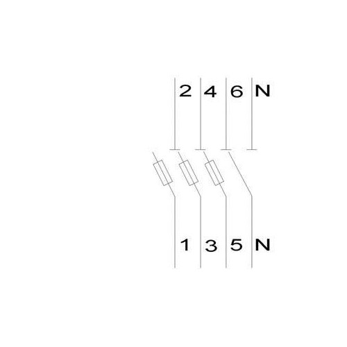 3NW7063 Siemens SENTRON, Zylindersicherungshalter, 10x38 mm, 3P+ Produktbild Additional View 1 L