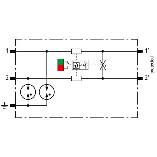 927245 Dehn Modularer Kombi Ableiter für 1 Doppelader BLITZDUCTORconnect mit Def Produktbild Additional View 1 L