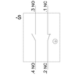 3SU1100-0AB40-1FA0 Siemens Drucktaster, 22mm, rund, Kunststoff, grün, Druckknop Produktbild Additional View 1 S