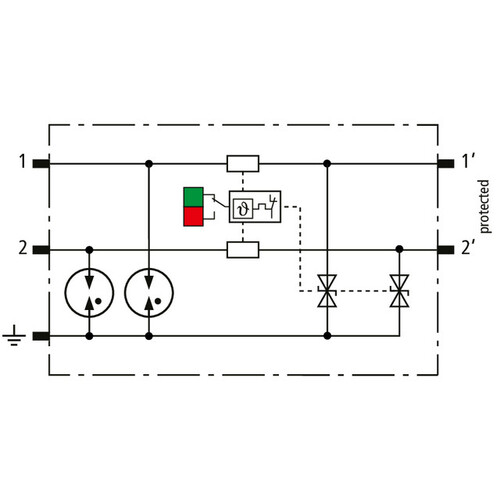 927224 Dehn Modularer Kombi Ableiter für 2 Einzeladern BLITZDUCTORconnect mit De Produktbild Additional View 1 L