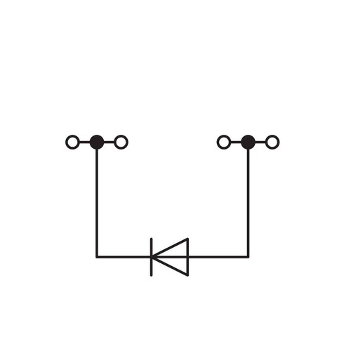 280-655/281-411 Wago Bauelementklemme 4 Leiter mit Diode 1N4007 Anode rechts 2, Produktbild Additional View 1 L