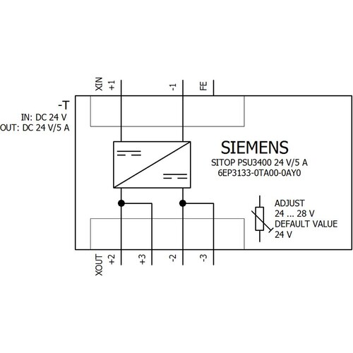 6EP31330TA000AY0 Siemens Stromversorgung SITOP PSU3400, DC 24 V/ DC 24 V/10 A Produktbild Additional View 1 L