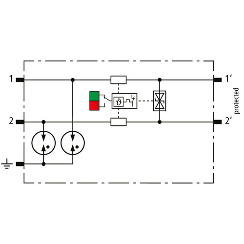 927271 Dehn Modularer Kombi Ableiter für 1 Doppelader BLITZDUCTORconnect mit Def Produktbild Additional View 2 L