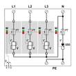 821710244 Citel DAC1-13S-31-275 TYP 1+2 Überspannungsableiter 4-Polig 3+N Produktbild Additional View 1 S