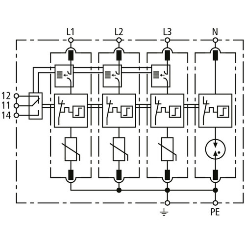 952440 Dehn DG M TNS ACI 275 FM Überspannungsableiter Typ 2 DEHNguard M Produktbild Additional View 1 L