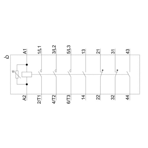 3RT2027-1CL24-3MA0 Siemens Schütz, AC 3, 32 A/15 kW/400V, 3 polig, AC 230V, 50/6 Produktbild Additional View 1 L