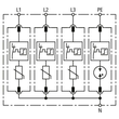 955321 Dehn Überspannungsableiter Typ 2 SPD VT2 4 polig für TT  und TN-S-Systeme Produktbild Additional View 1 S