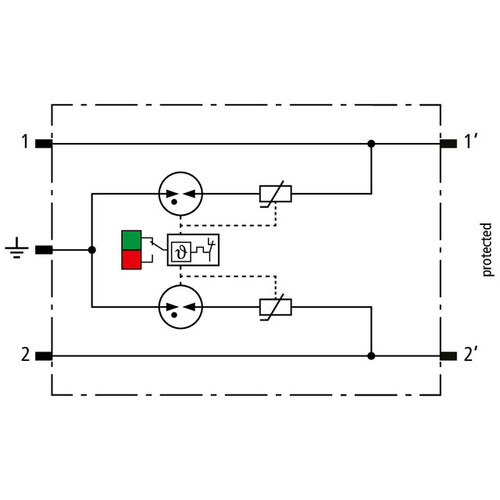 927290 Dehn Modularer ÜS Ableiter für 2 Einzeladern BLITZDUCTORconnect mit Stat Produktbild Additional View 1 L