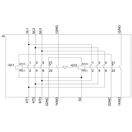 3RA2327-8XB30-1BB4 Siemens Wendekombination AC 3, 15kW/400V DC24V  Produktbild Additional View 1 L