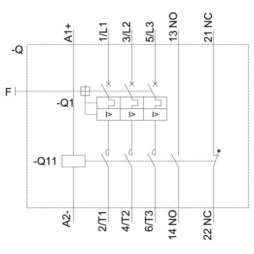 3RA2120-4CA27-0BB4 Siemens Verbraucherabzweig, Direktstarter, S0,  Produktbild Additional View 1 L