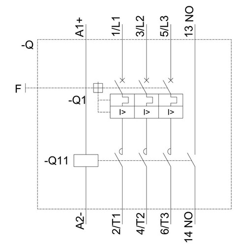 3RA2110-0CA15-1BB4 Siemens Verbraucherabzweig, Direktstarter, S00, Produktbild Additional View 1 L