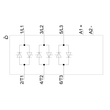 3RF22301AC45 Siemens Halbleiterrelais 2RF2, 3- phasig 30A 48- 600V/4- 30V DC3 Produktbild Additional View 1 S