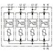 3019228 Dehn Überspannungsableiter Typ 2 DEHNguard SMP 4-polig Uc 275V für TN-S- Produktbild Additional View 1 S