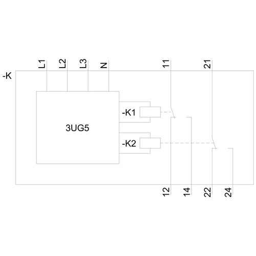 3UG5618-2CR20 Siemens Netzüberwachungsrelais, digital, Phasen Produktbild Additional View 1 L