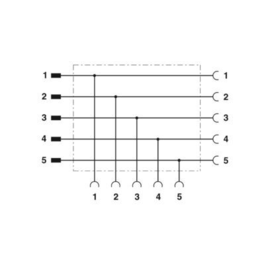 1541186 Phoenix SAC-5P-M12T/2XM12 VP Produktbild front M