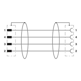 1500855 Phoenix SAC-4P-M12MS/ 0,6- PUR/M12FS SH Produktbild front M