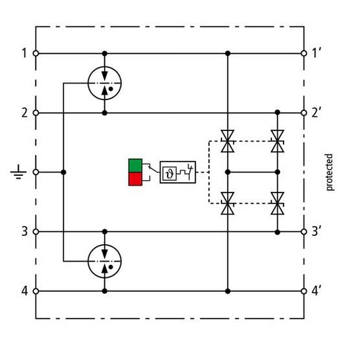 927954 Dehn Kompakter Kombi-Ableiter für Messkreise BLITZDUCTORconnect mit Statu Produktbild Additional View 2 L