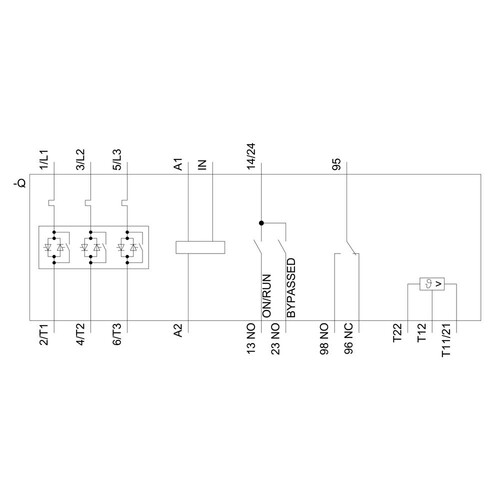 3RW5224-3TC14 Siemens SIRIUS Sanftstarter 200-480V 47A, AC 110-250V  Produktbild Additional View 2 L