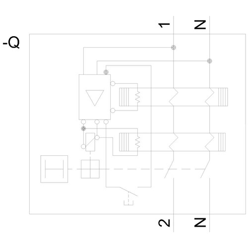 5SV3321-4 Siemens FI-Schutzschalter, 2- polig, Typ B, kurzzeitverzögert, In: 16 Produktbild Additional View 2 L