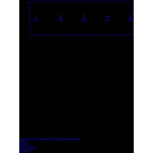 6ES7590-0BD00-0AA0 Siemens SIMATIC S7- 1500 Active Backplane ST 1+4 Slot Produktbild Additional View 1 L