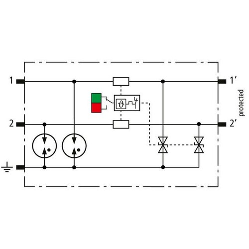 927225 Dehn Modularer Kombi-Ableiter für 2 Einzeladern BLITZDUCTORconnect mit De Produktbild Additional View 2 L